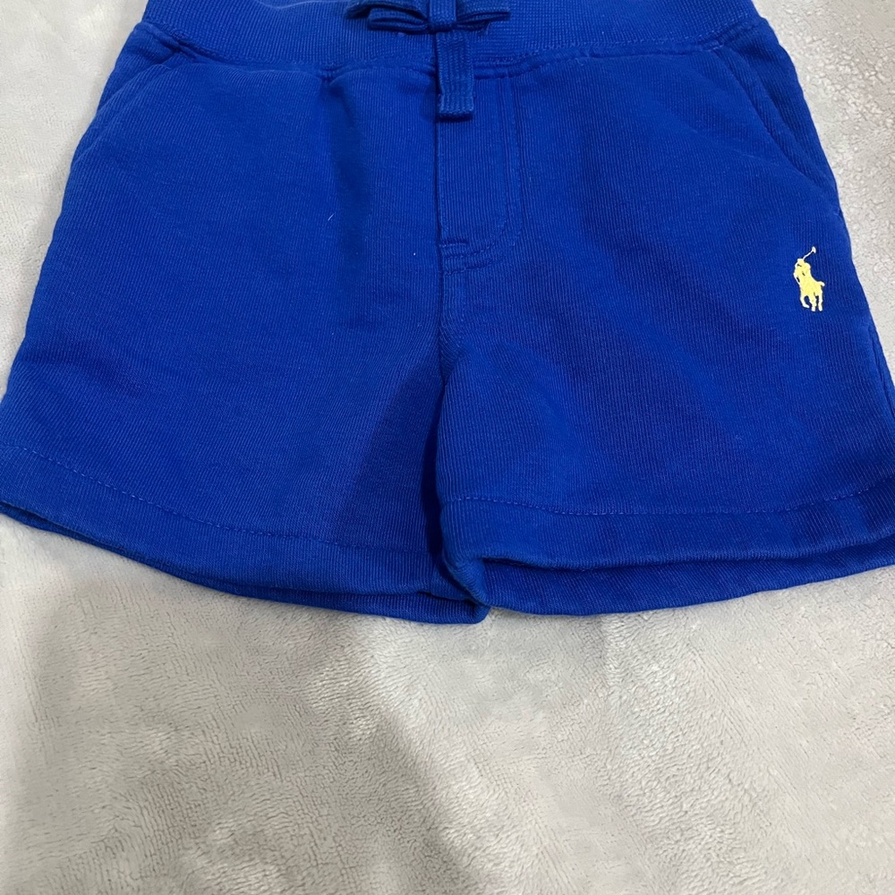 Ralph Lauren Royal Blue Shorts with Yellow Emblem
